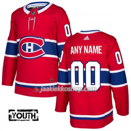 Lapsille NHL Montreal Canadiens Custom Adidas 2017-2018 Punainen Authentic